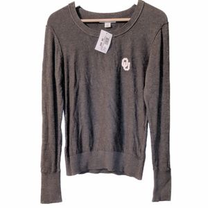 Cutter & Buck OU Sooner College Football Crew Neck Cotton Knit Sweater Small